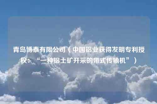 青岛博泰有限公司（中国铝业获得发明专利授权：“一种铝土矿开采的带式传输机”）